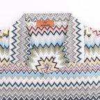 Missoni PATTERNED Short Sleeve Shirt in Gray x Multicolor, Size 48 IT