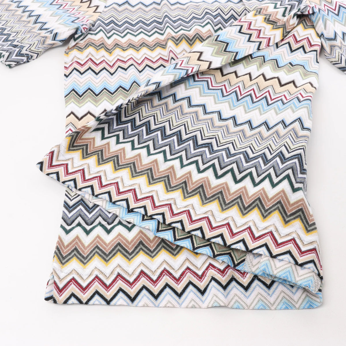 Missoni PATTERNED Short Sleeve Shirt in Gray x Multicolor, Size 48 IT