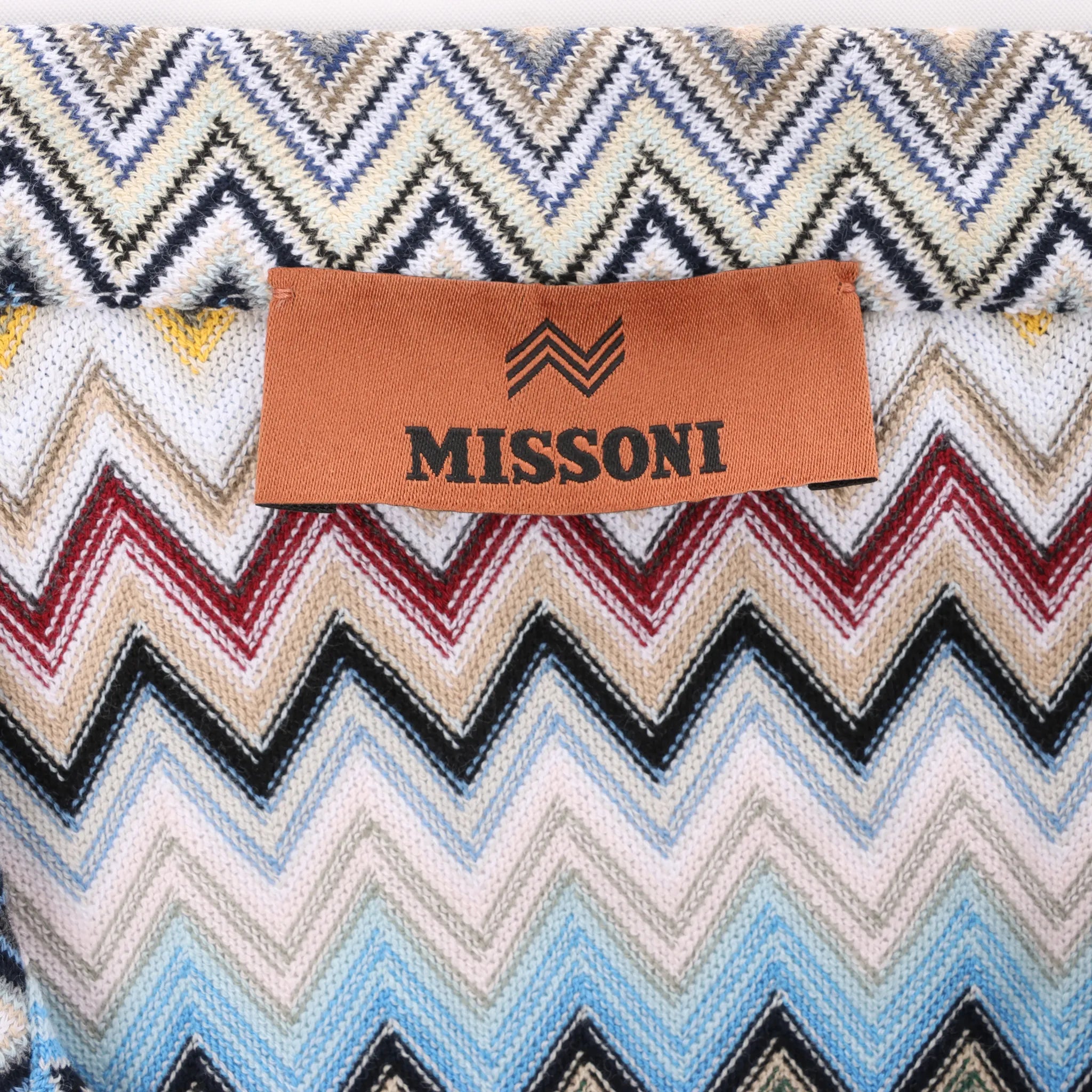 Missoni PATTERNED Short Sleeve Shirt in Gray x Multicolor, Size 48 IT