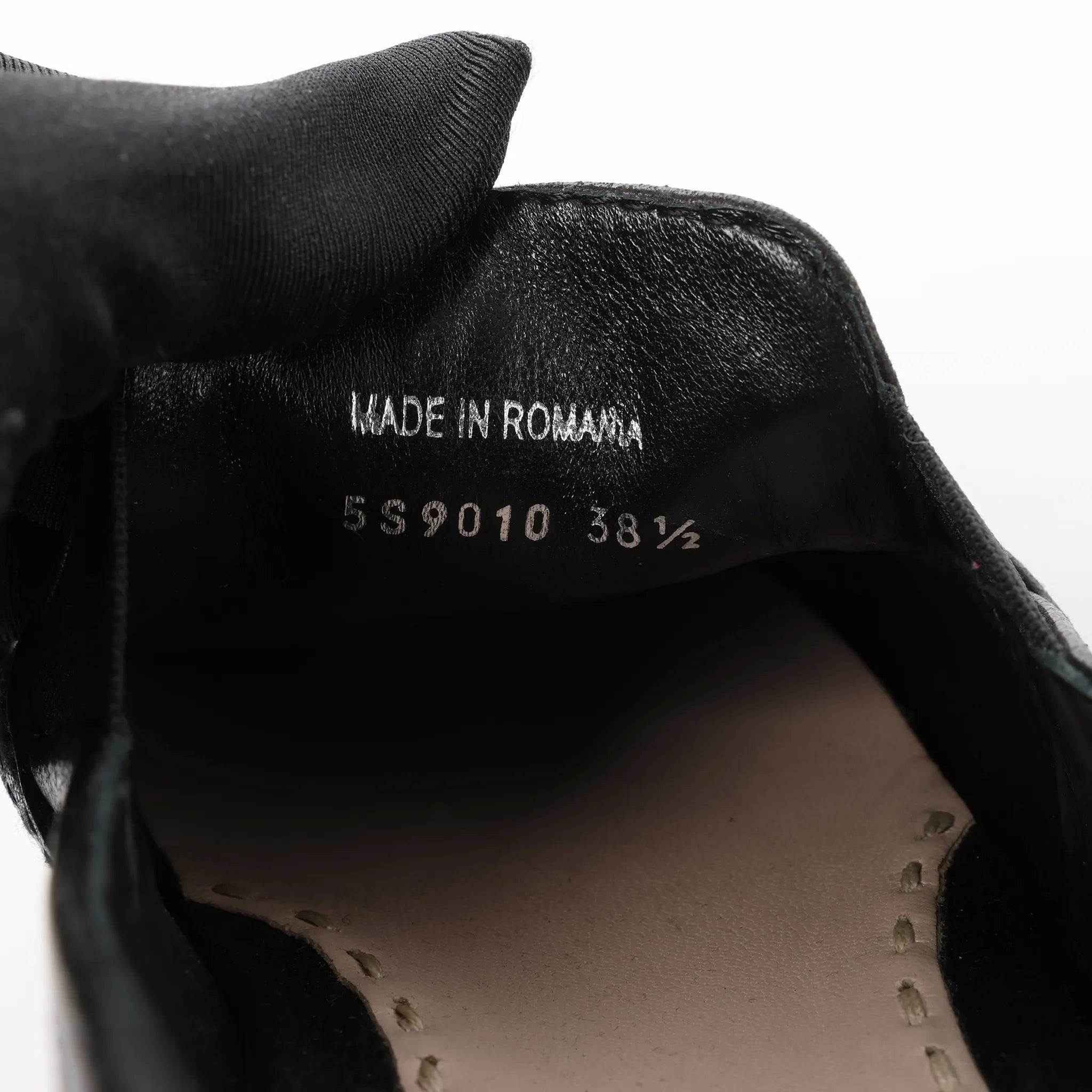 Miu Miu Leather Slip-on in Black 5S9010, Size 38.5 EU