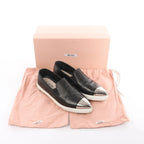 Miu Miu Leather Slip-on in Black 5S9010, Size 38.5 EU