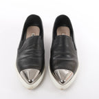 Miu Miu Leather Slip-on in Black 5S9010, Size 38.5 EU