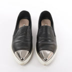 Miu Miu Leather Slip-on in Black 5S9010, Size 38.5 EU