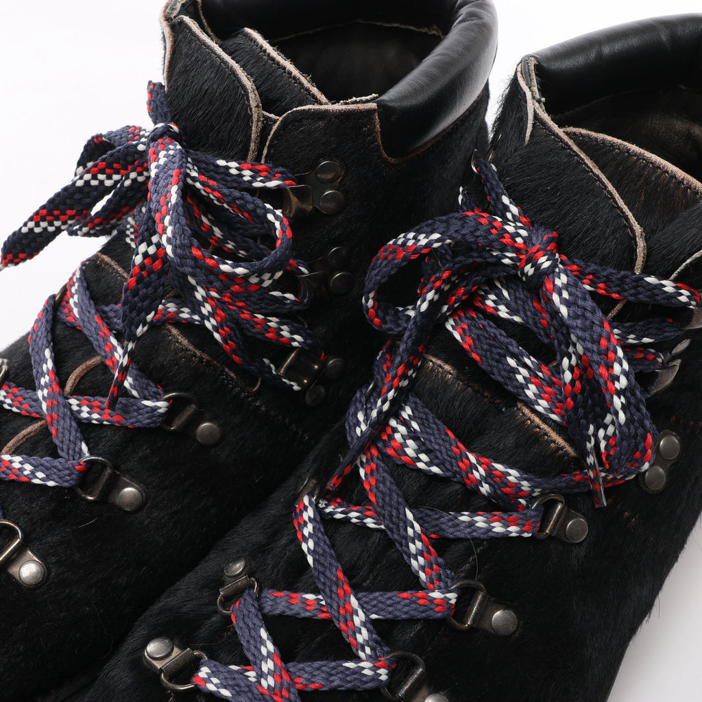 Moncler Leather & Cowhide Ankle Boots in Black, Size EU 44