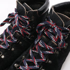 Moncler Leather & Cowhide Ankle Boots in Black, Size EU 44