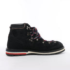 Moncler Leather & Cowhide Ankle Boots in Black, Size EU 44