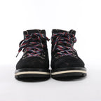 Moncler Leather & Cowhide Ankle Boots in Black, Size EU 44