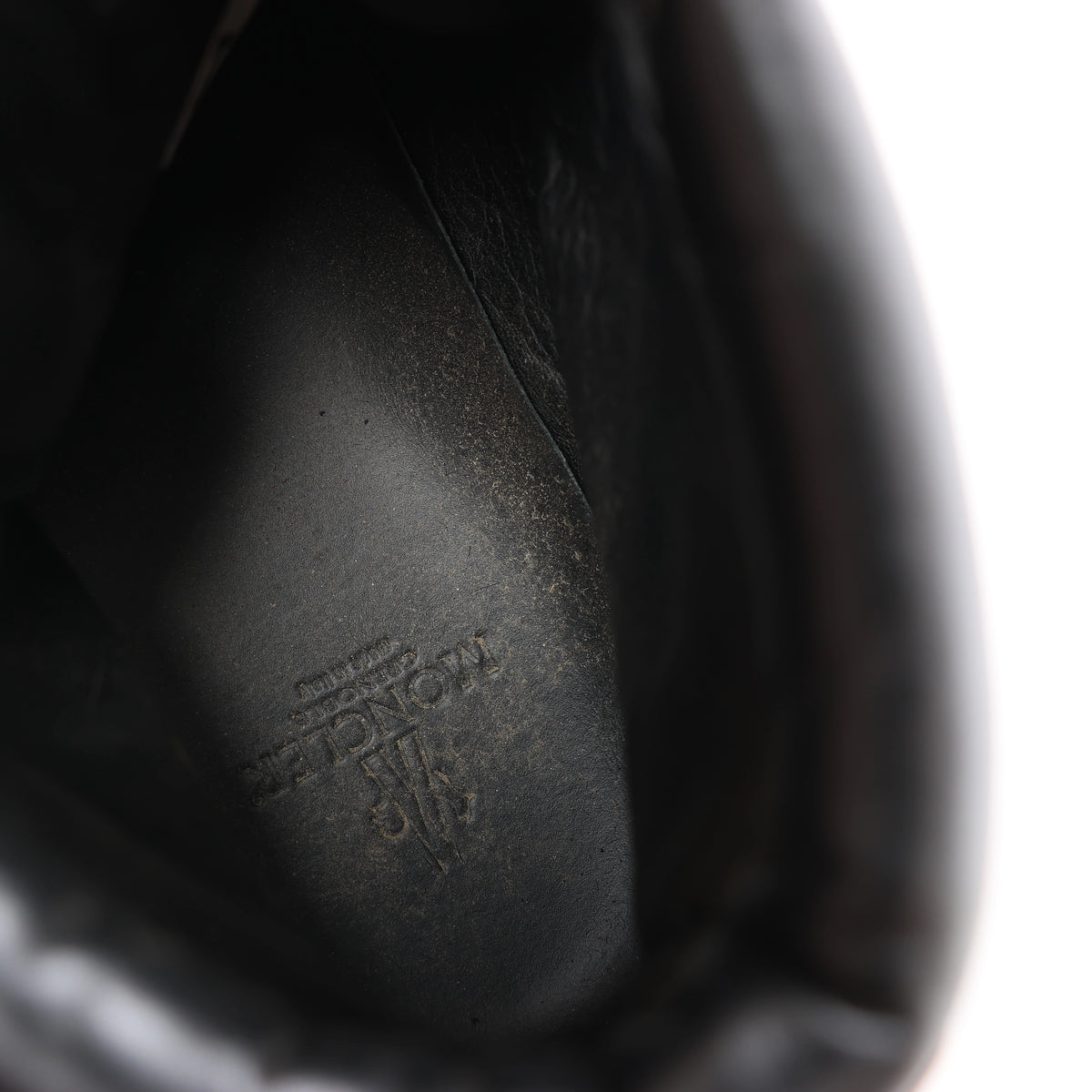 Moncler Leather & Cowhide Ankle Boots in Black, Size EU 44
