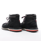 Moncler Leather & Cowhide Ankle Boots in Black, Size EU 44