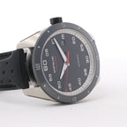 Montblanc Timewalker 7426 PLDH3H733 SS & Leather AT Black Dial Watch