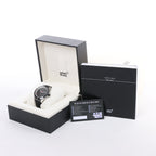 Montblanc Timewalker 7426 PLDH3H733 SS & Leather AT Black Dial Watch