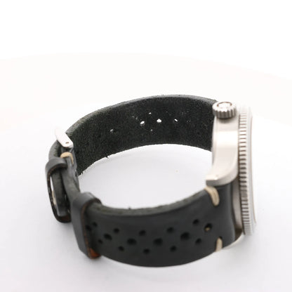 Montblanc Geosphere 119286 BBGJ3HDQ3 SS x Leather AT Watch with Black Dial