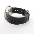 Montblanc Geosphere 119286 BBGJ3HDQ3 SS x Leather AT Watch with Black Dial