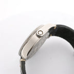 Montblanc Geosphere 119286 BBGJ3HDQ3 SS x Leather AT Watch with Black Dial