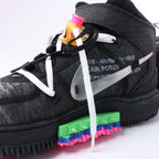 NIKE × OFF-WHITE AIR FORCE 1 MID Mesh High-top Sneakers in Black, Size EU 42