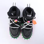 NIKE × OFF-WHITE AIR FORCE 1 MID Mesh High-top Sneakers in Black, Size EU 42