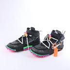 NIKE × OFF-WHITE AIR FORCE 1 MID Mesh High-top Sneakers in Black, Size EU 42