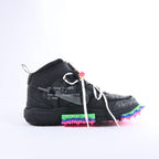 NIKE × OFF-WHITE AIR FORCE 1 MID Mesh High-top Sneakers in Black, Size EU 42
