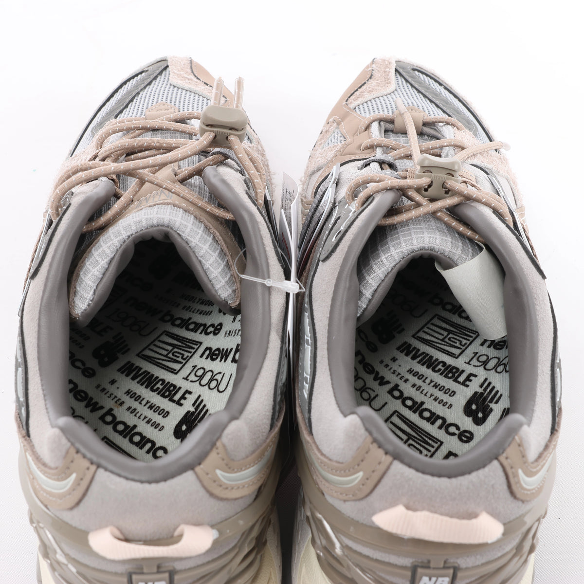 New Balance x N.HOOLYWOOD Leather x Fabric Sneakers in Gray x Brown M1906NIH