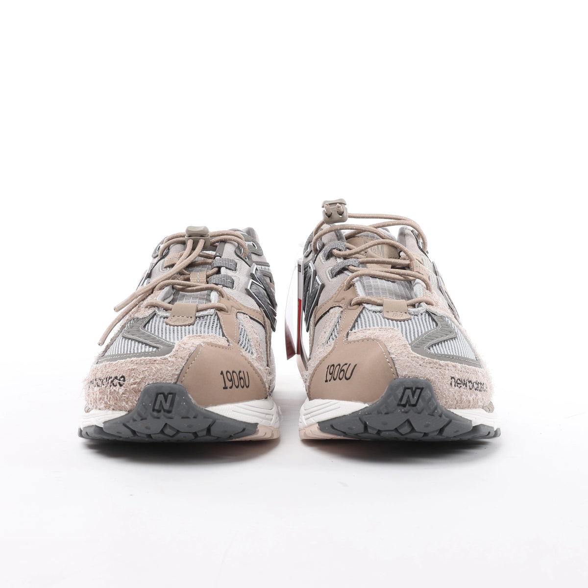 New Balance x N.HOOLYWOOD Leather x Fabric Sneakers in Gray x Brown M1906NIH