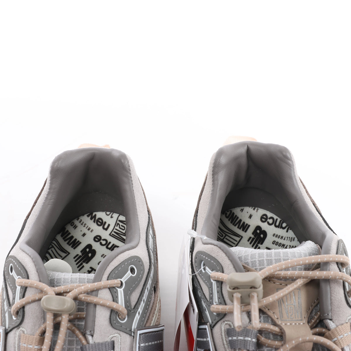 New Balance x N.HOOLYWOOD Leather x Fabric Sneakers in Gray x Brown M1906NIH