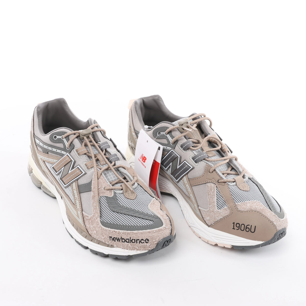 New Balance x N.HOOLYWOOD Leather x Fabric Sneakers in Gray x Brown M1906NIH