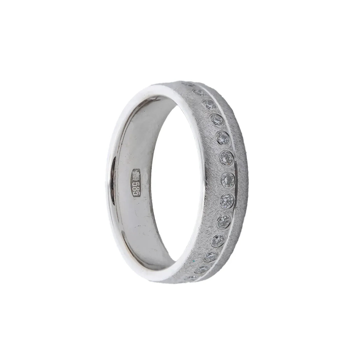 Non Signe / Unsigned 14k Gold (Au585) Ring with 30 Natural Diamonds