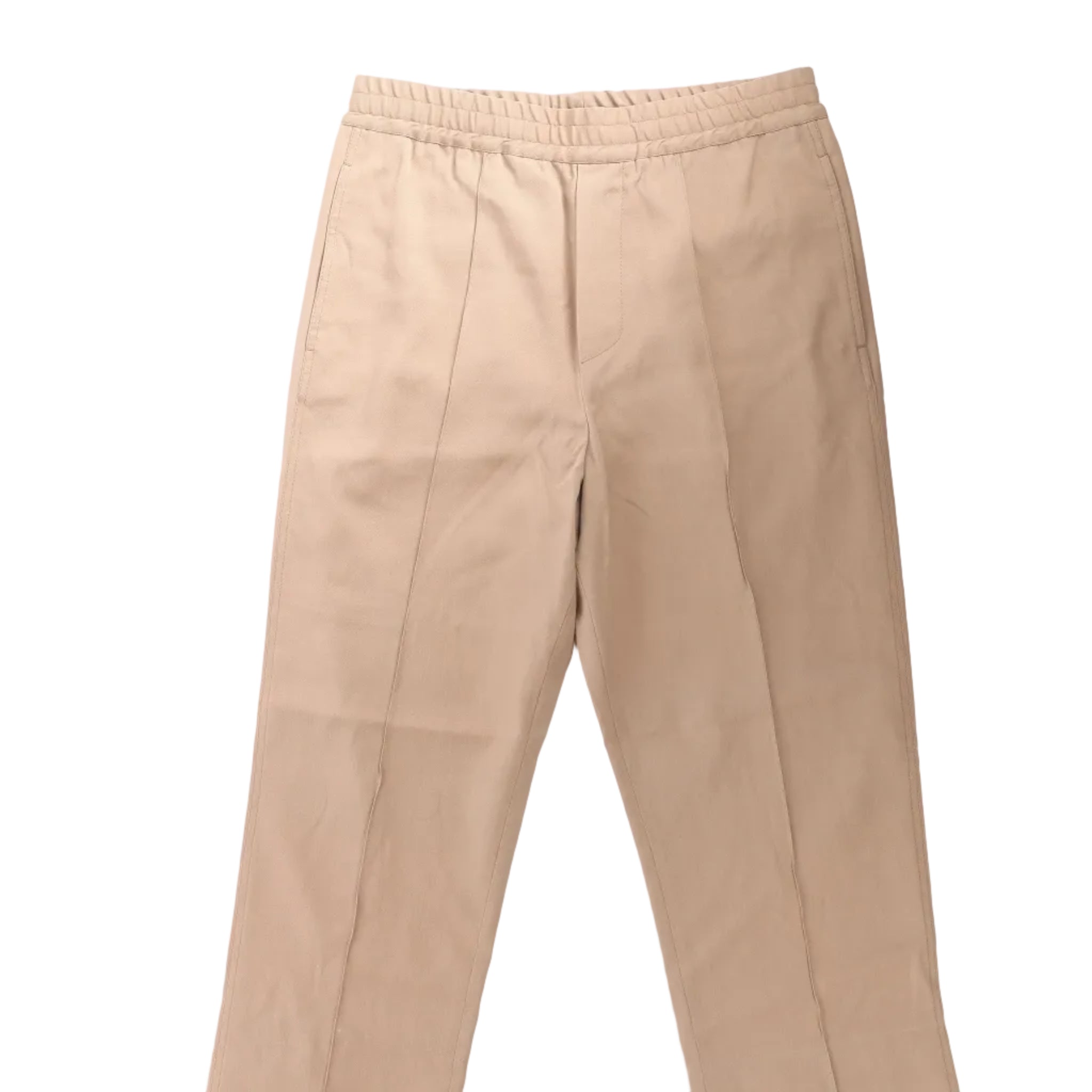 OAMC Beige Elasticated Waist Straight-Leg Trousers, Size 48 EU