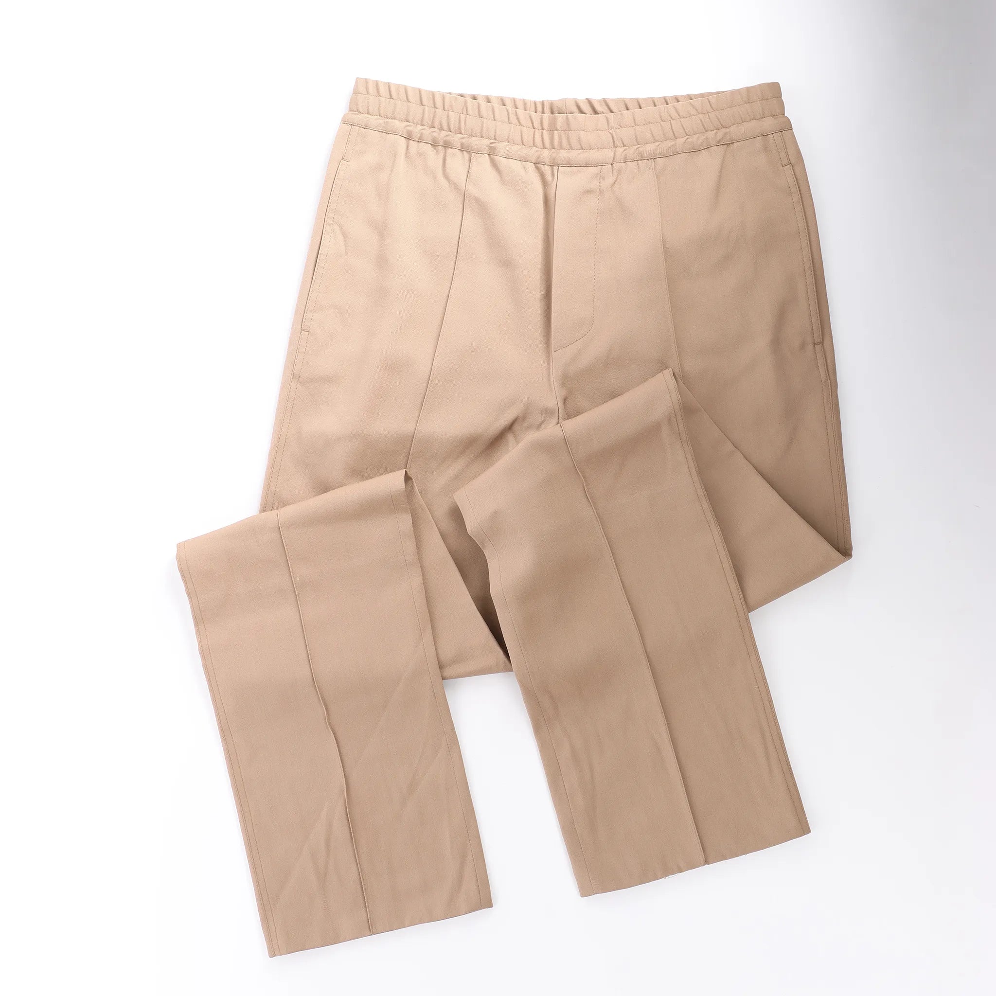 OAMC Beige Elasticated Waist Straight-Leg Trousers, Size 48 EU