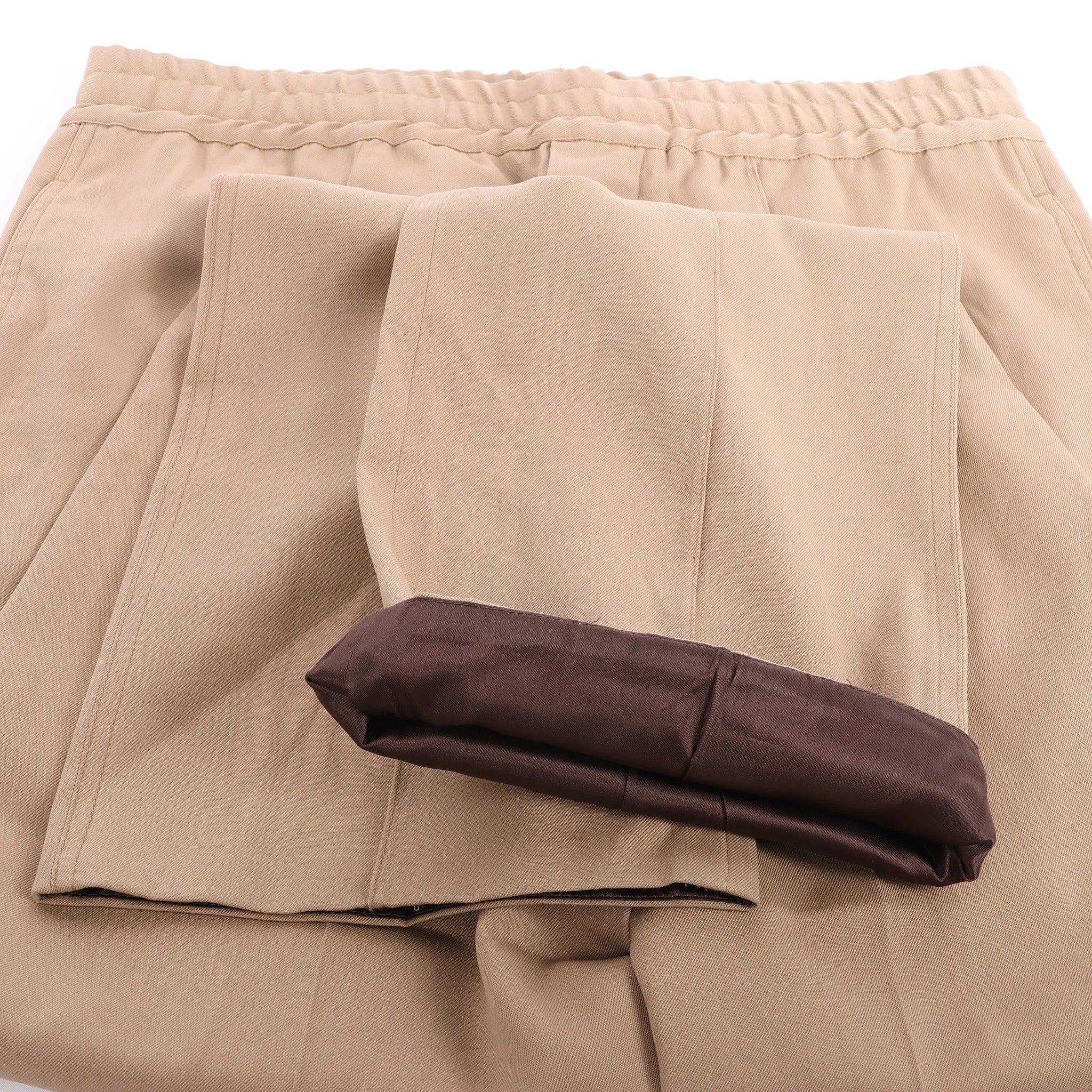 OAMC Beige Elasticated Waist Straight-Leg Trousers, Size 48 EU