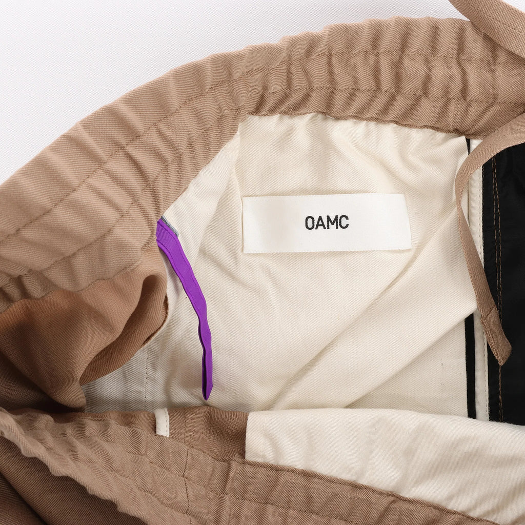 OAMC Beige Elasticated Waist Straight-Leg Trousers, Size 48 EU
