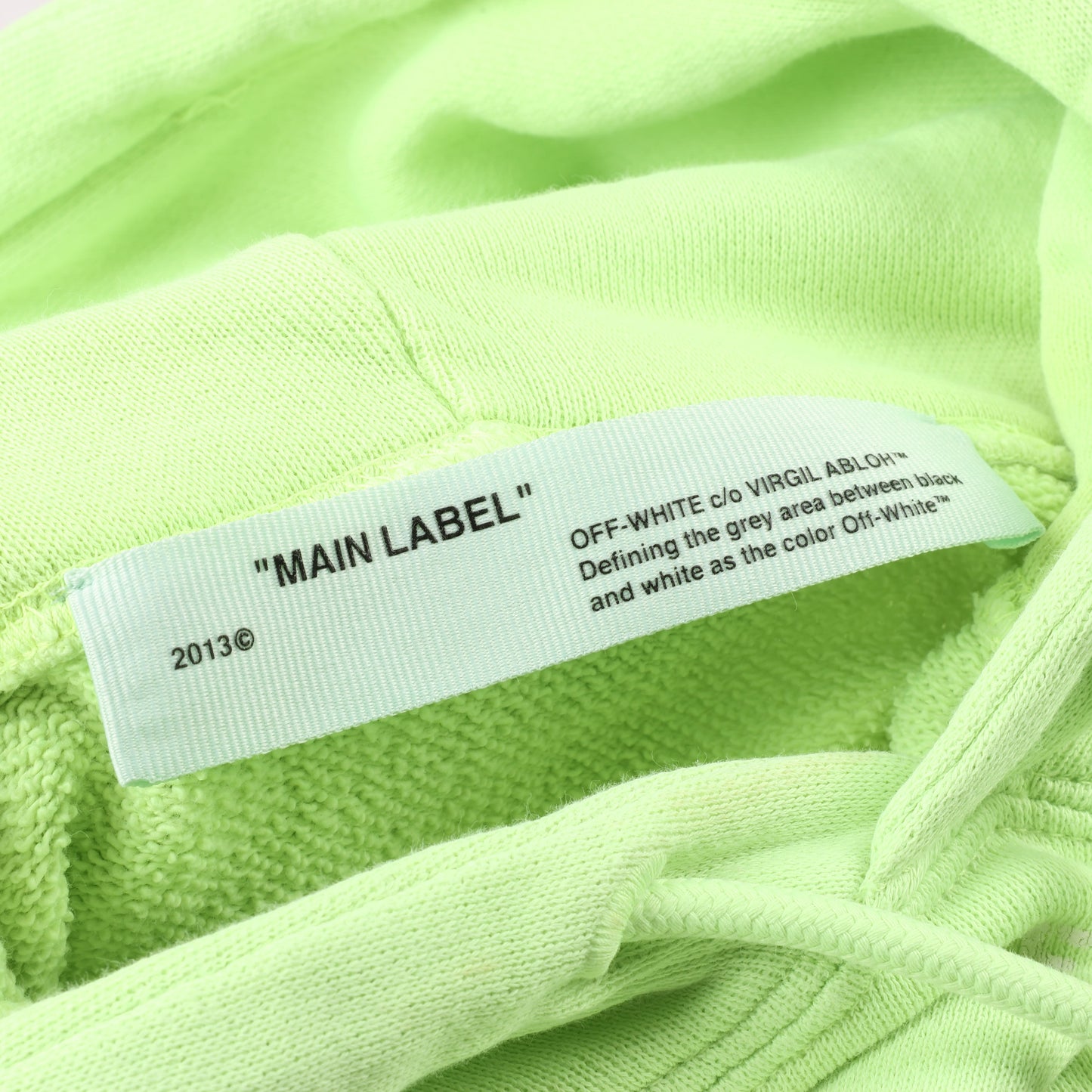 OFF-WHITE – Kapuzenpullover mit Pfeillogo in Limettengrün