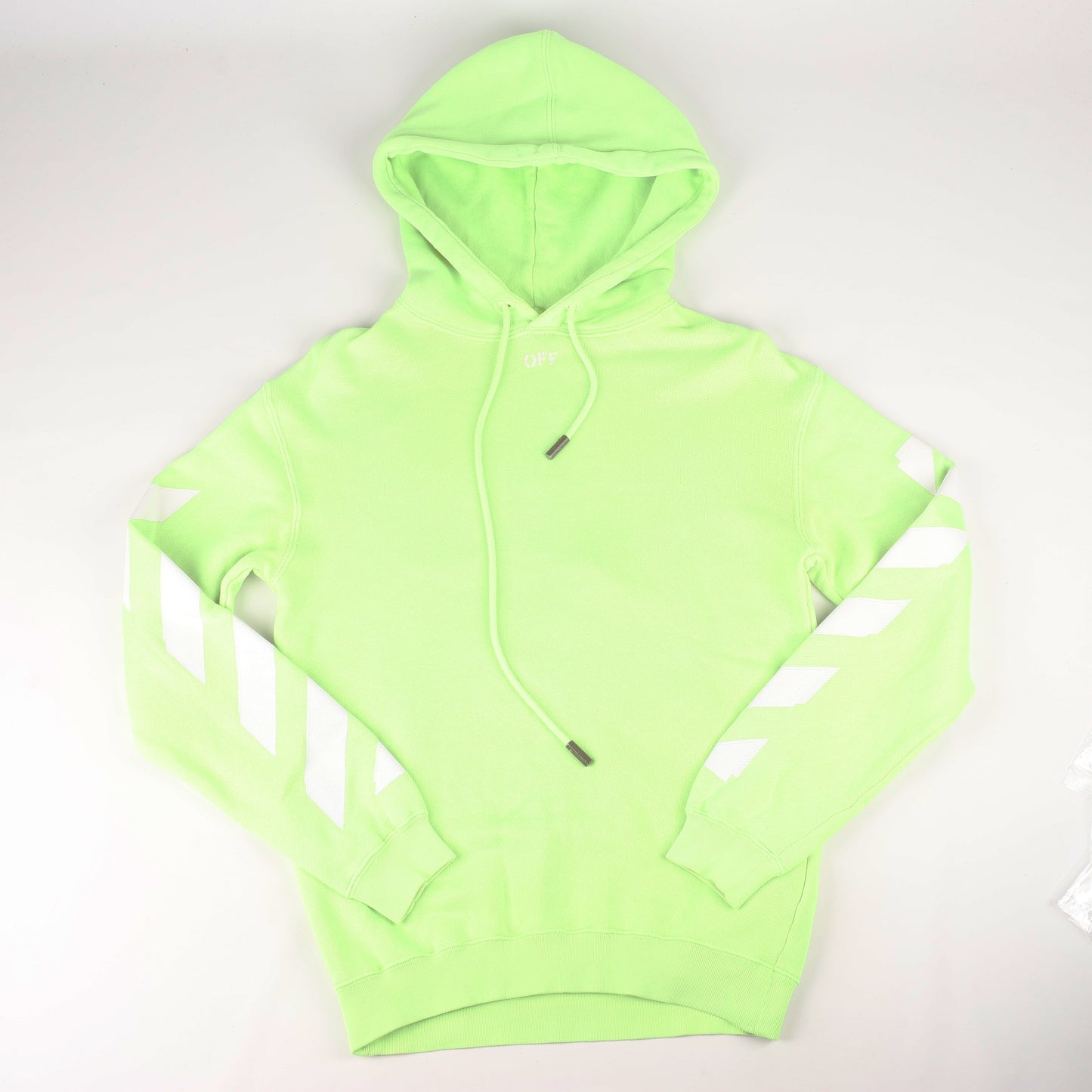 OFF-WHITE – Kapuzenpullover mit Pfeillogo in Limettengrün