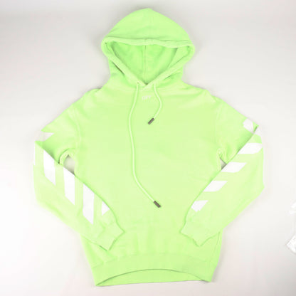 OFF-WHITE – Kapuzenpullover mit Pfeillogo in Limettengrün
