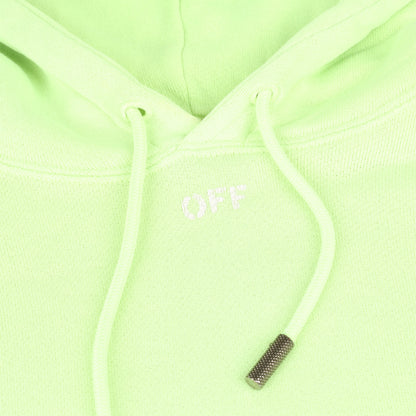 OFF-WHITE – Kapuzenpullover mit Pfeillogo in Limettengrün