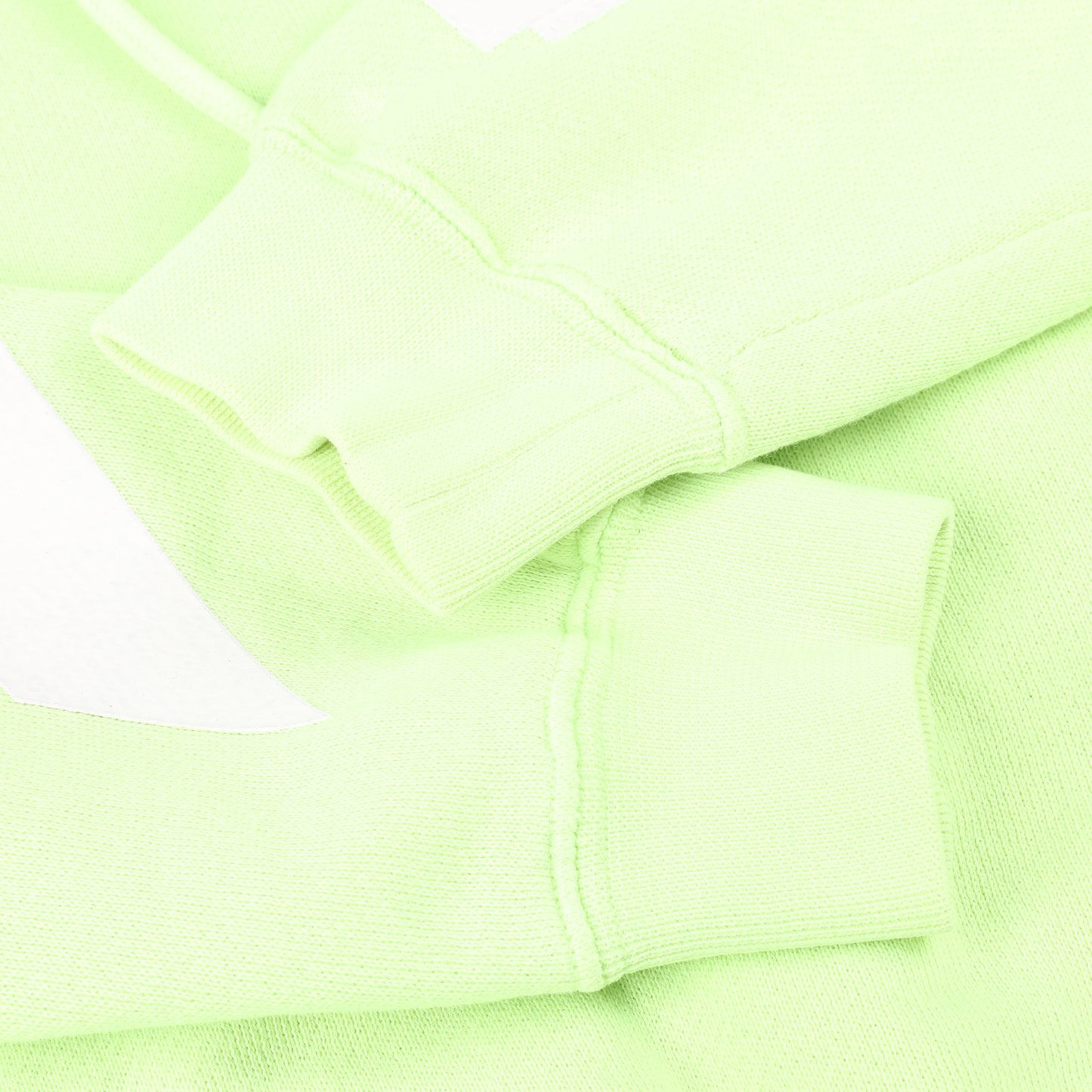 Sweat à capuche OFF-WHITE avec logo flèche vert citron