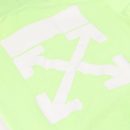 Sweat à capuche OFF-WHITE avec logo flèche vert citron