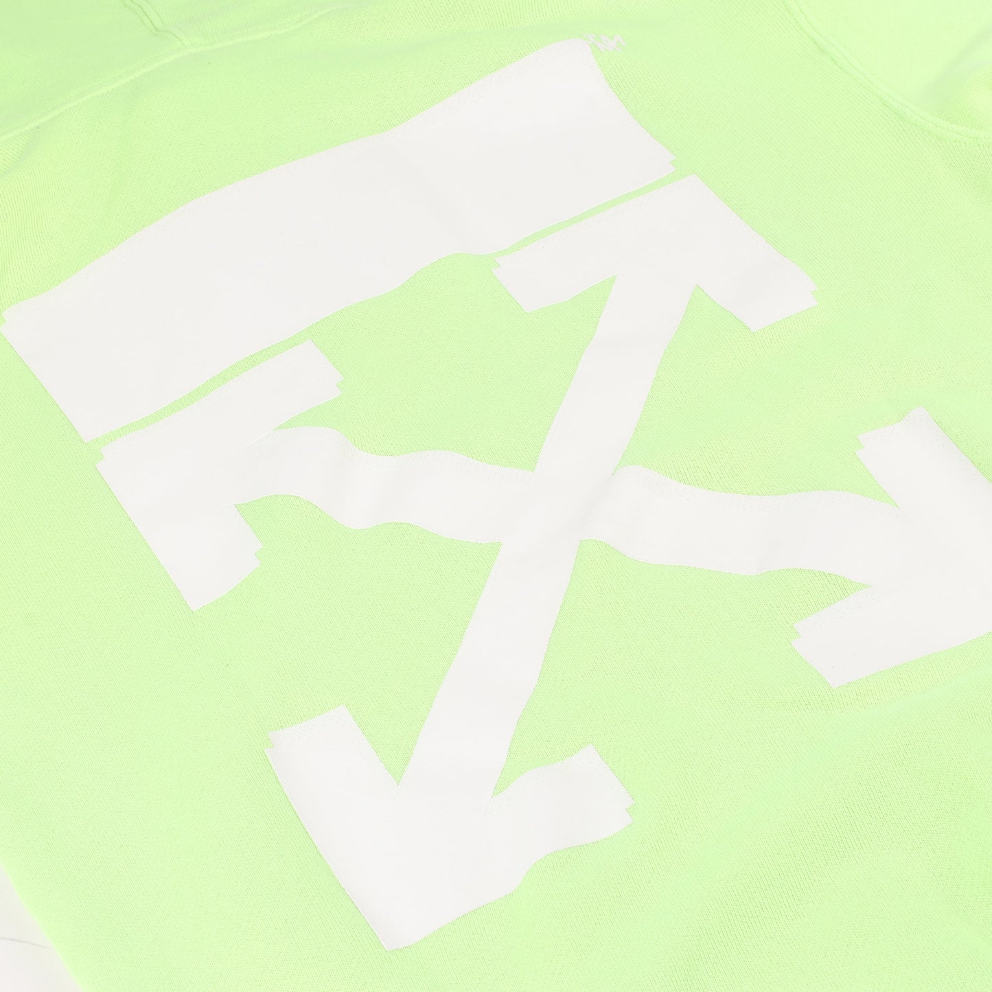 OFF-WHITE – Kapuzenpullover mit Pfeillogo in Limettengrün