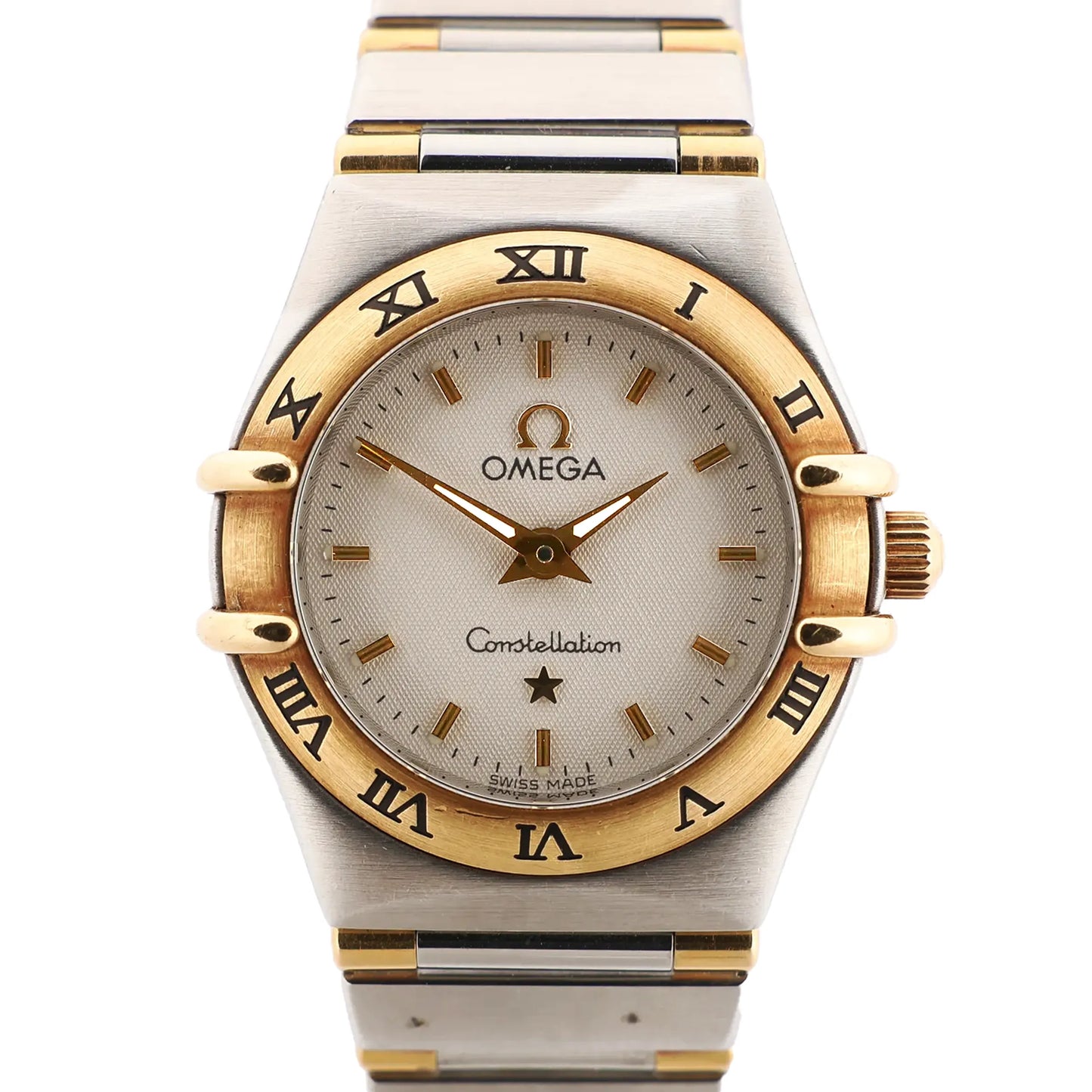 Omega Constellation 1362.30 58366585 SS QZ Uhr mit beigem Zifferblatt