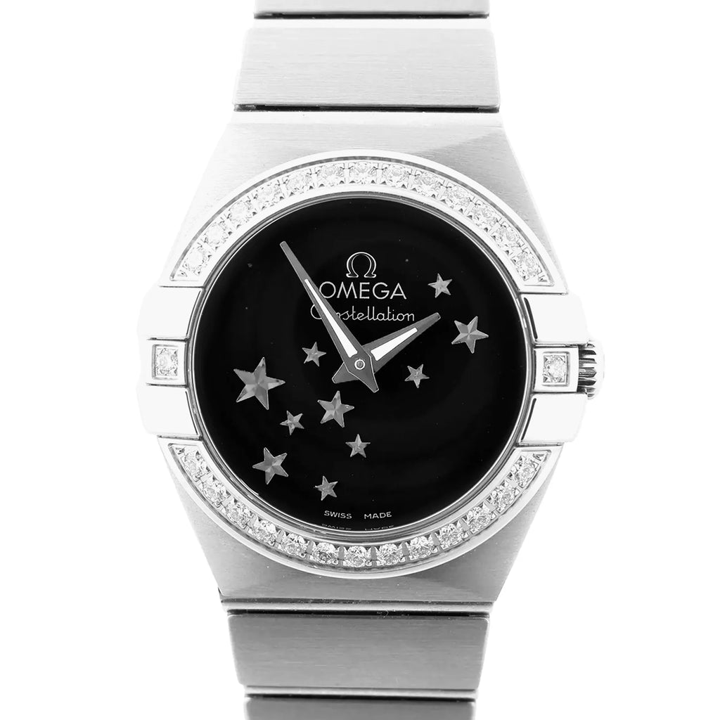 Omega Constellation 123.15.24.60.01.001 92203020 SS QZ Watch with Black Dial