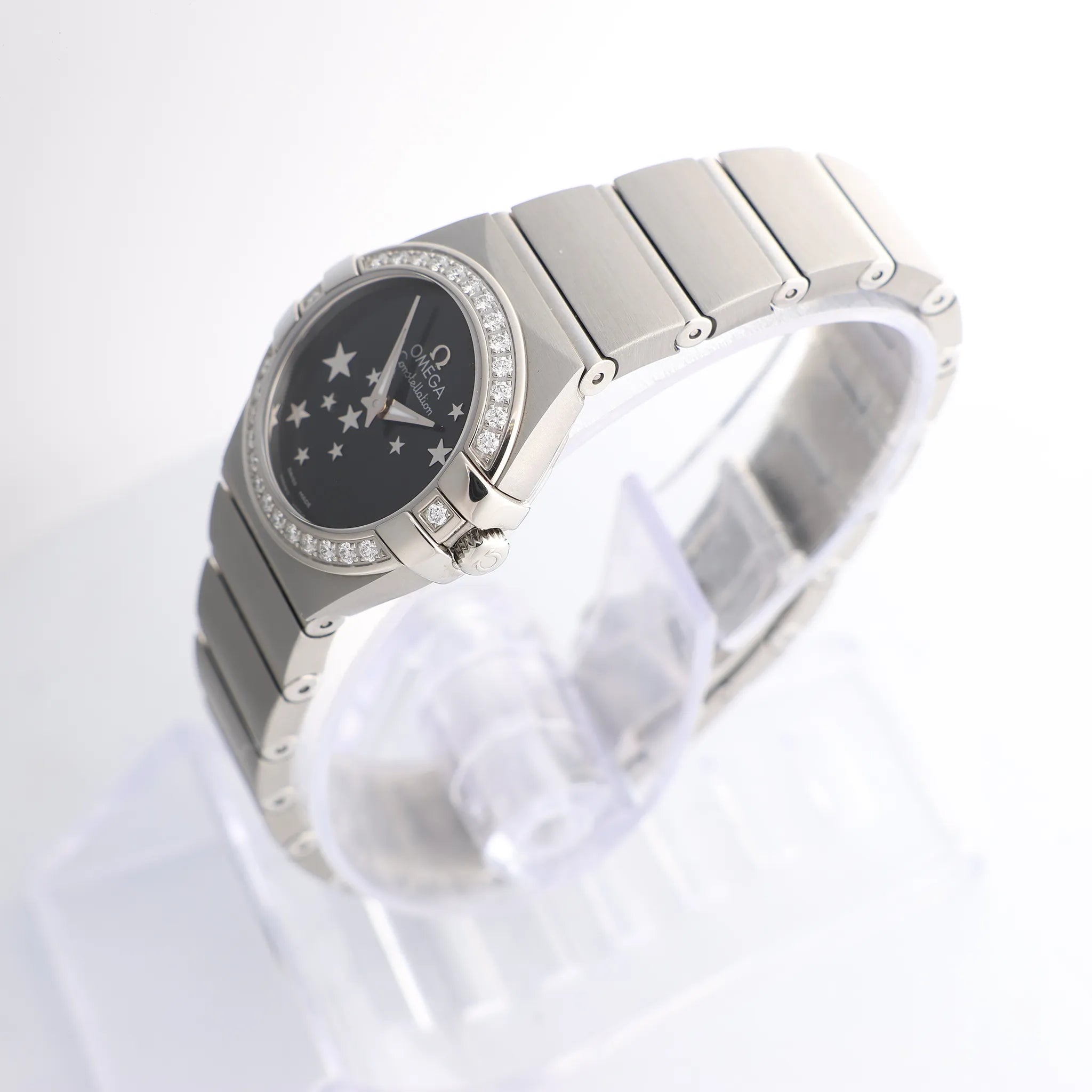 Omega Constellation 123.15.24.60.01.001 92203020 SS QZ Watch with Black Dial