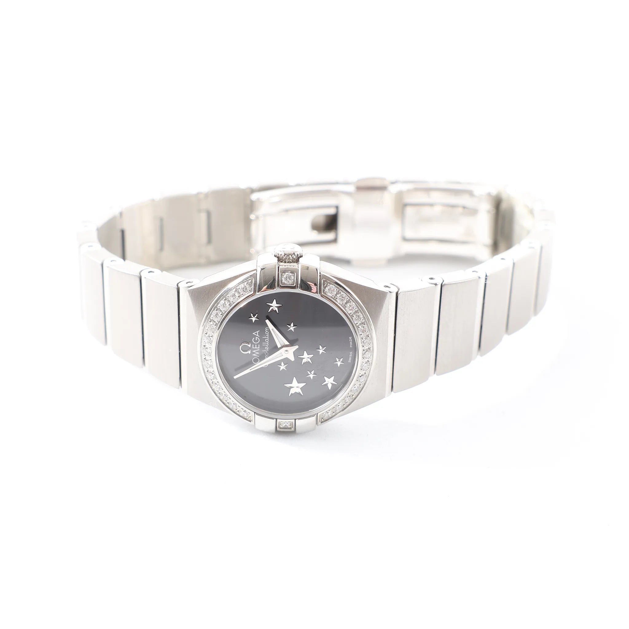 Omega Constellation 123.15.24.60.01.001 92203020 SS QZ Watch with Black Dial