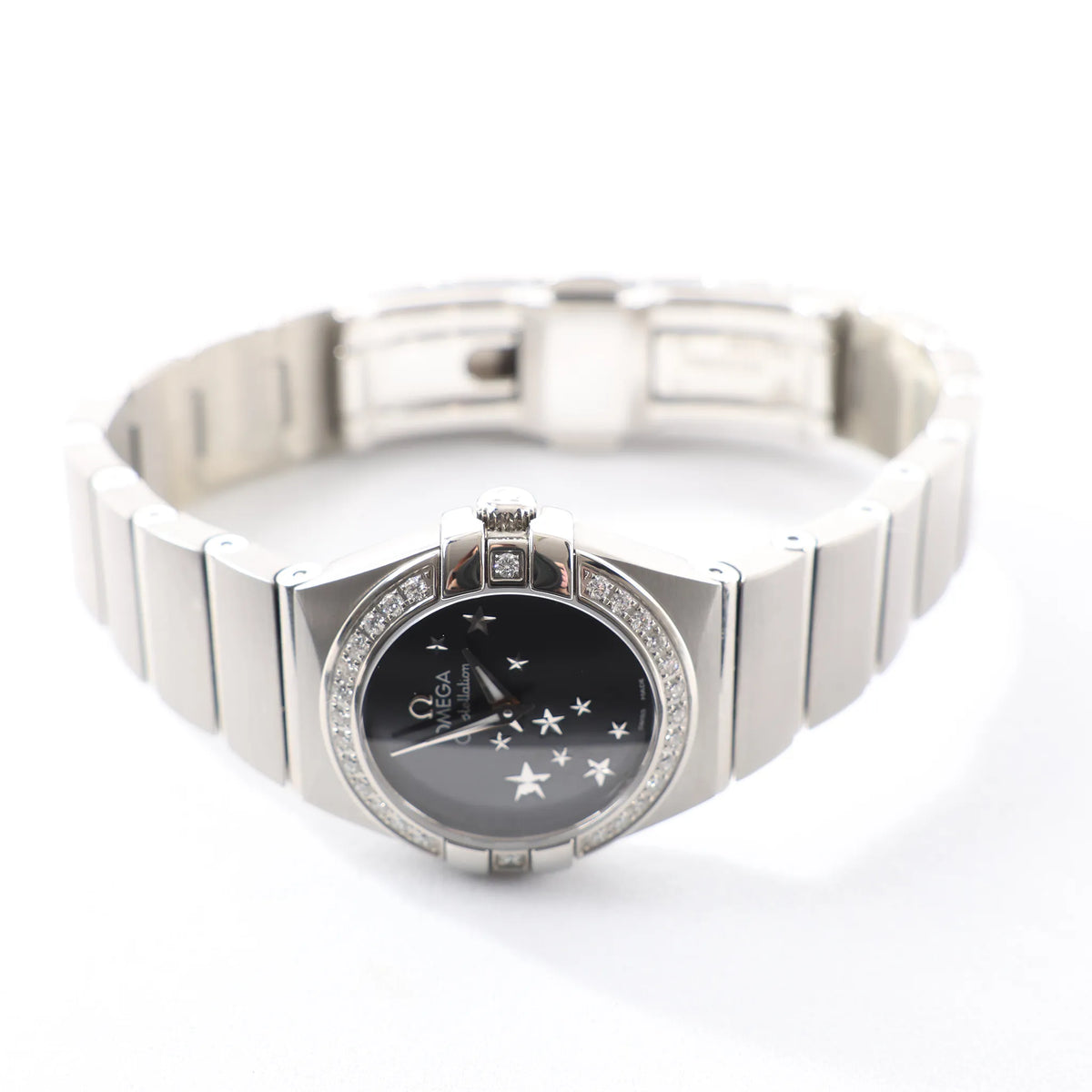 Omega Constellation 123.15.24.60.01.001 92203020 SS QZ Watch with Black Dial