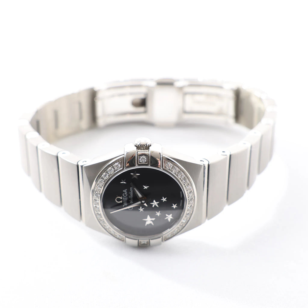 Omega Constellation 123.15.24.60.01.001 92203020 SS QZ Watch with Black Dial