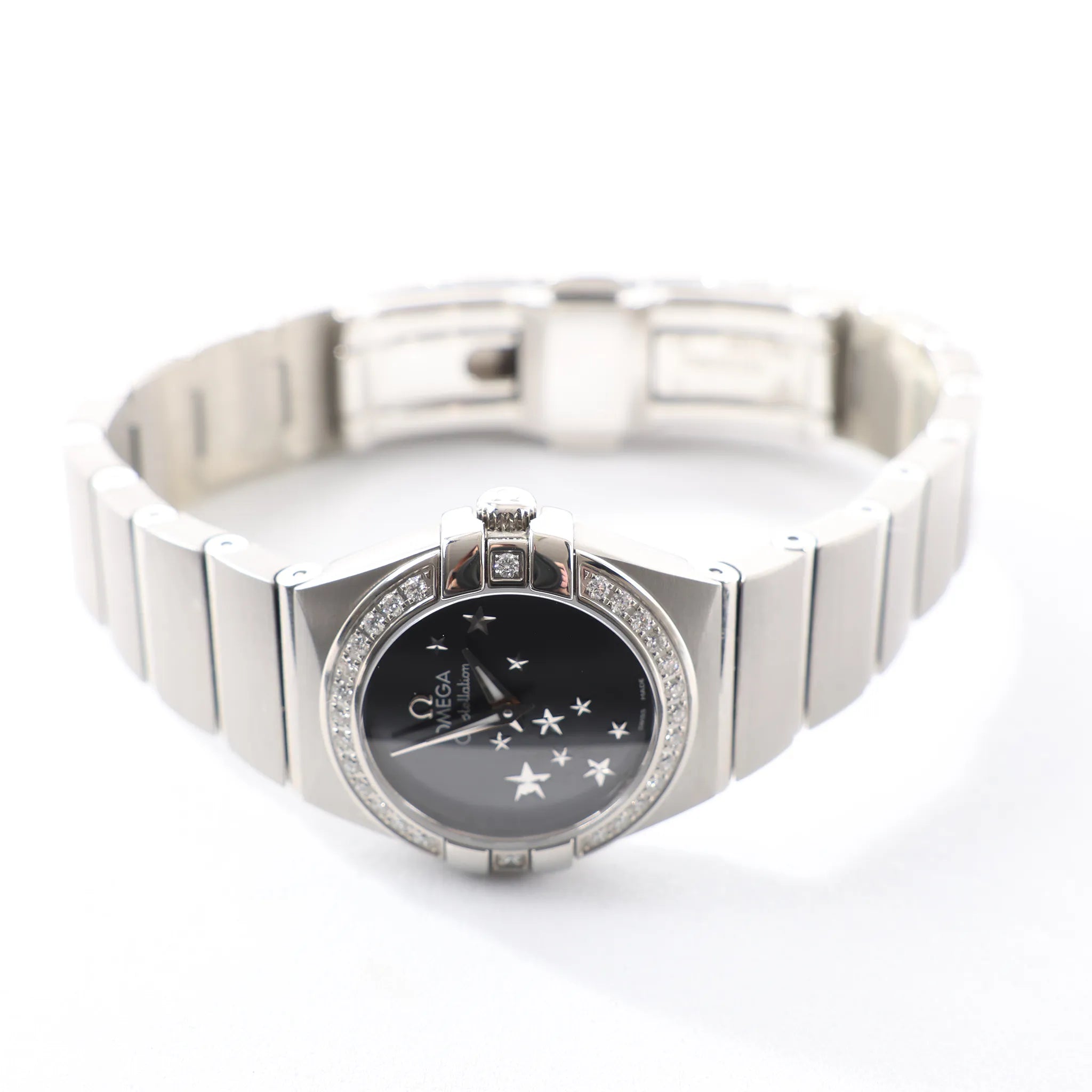 Omega Constellation 123.15.24.60.01.001 92203020 SS QZ Watch with Black Dial