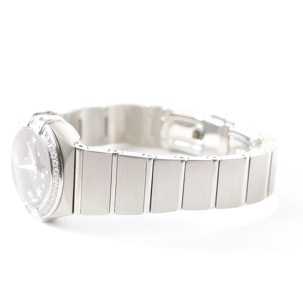 Omega Constellation 123.15.24.60.01.001 92203020 SS QZ Watch with Black Dial