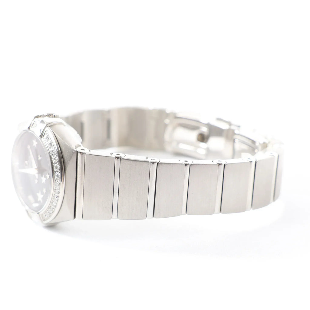 Omega Constellation 123.15.24.60.01.001 92203020 SS QZ Watch with Black Dial