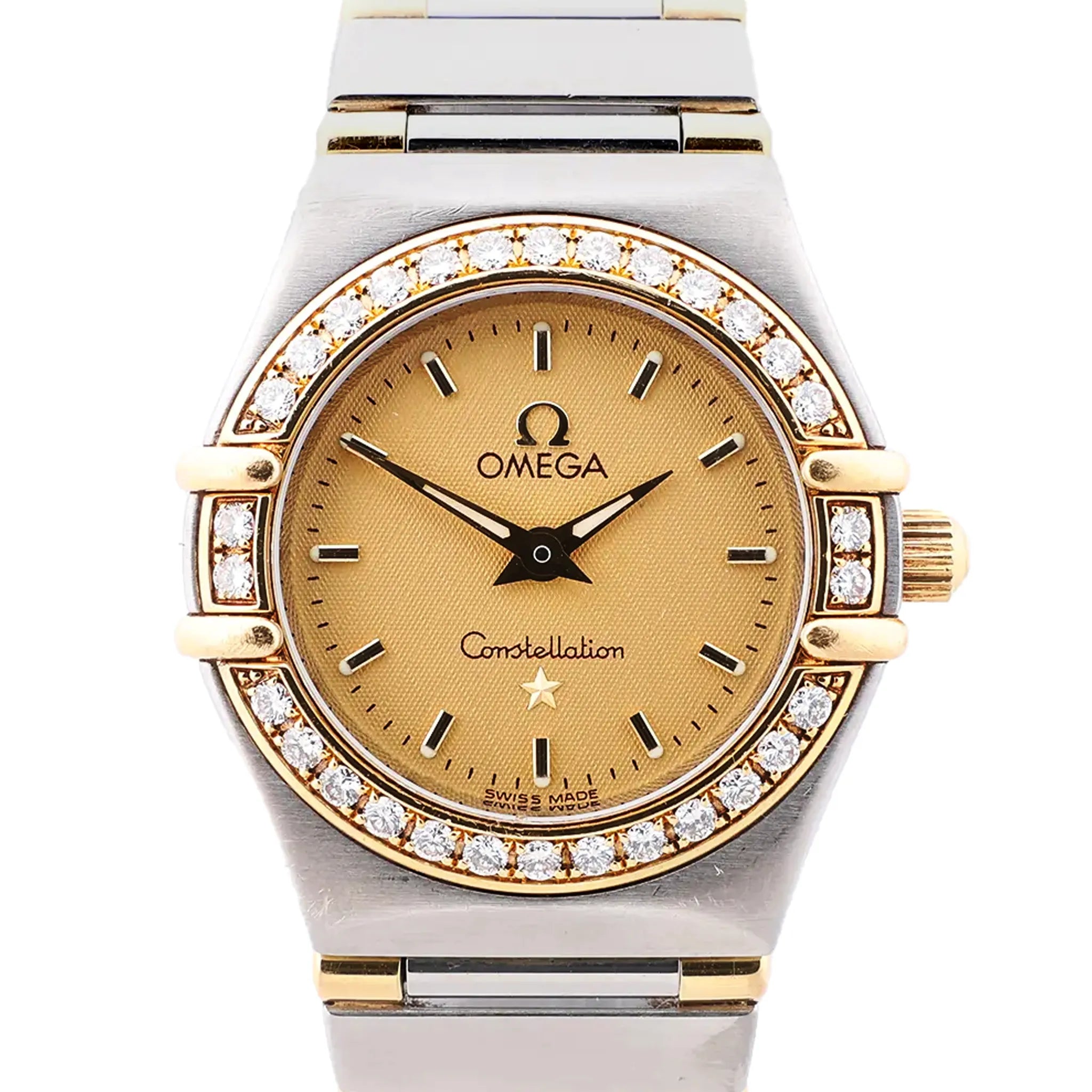 Omega Constellation 1267.10 56067311 SS x YG QZ Watch with Champagne Dial