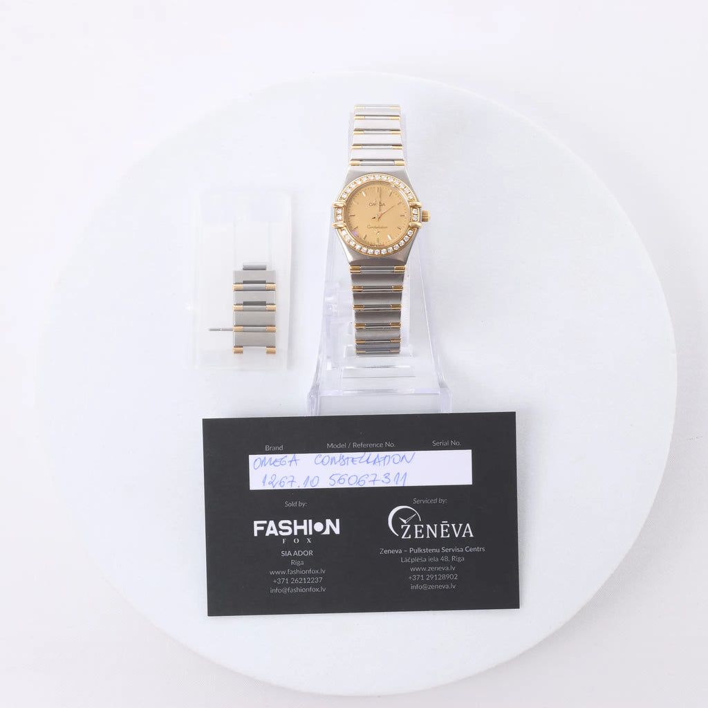 Omega Constellation 1267.10 56067311 SS x YG QZ Watch with Champagne Dial