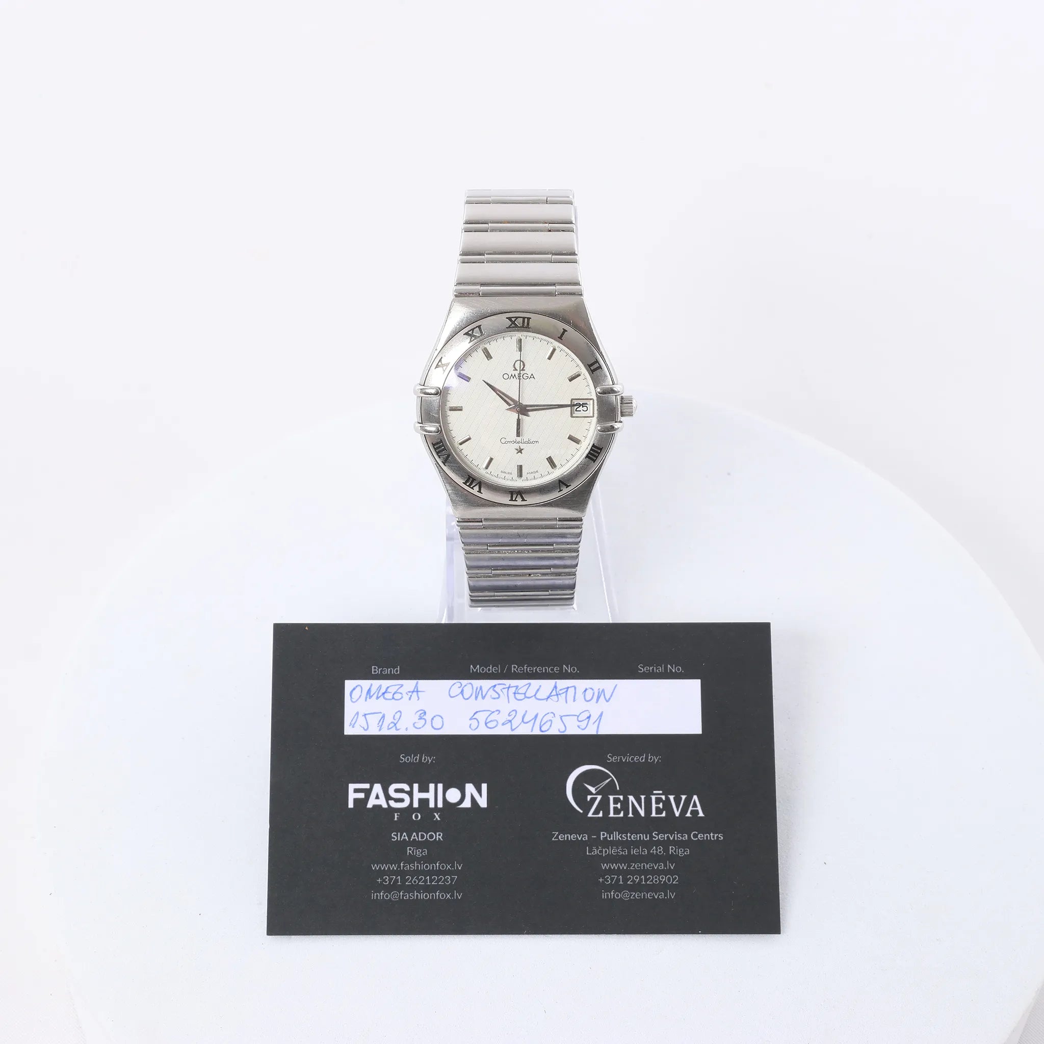 Omega Constellation 1512.30 56246591 SS QZ Watch with Beige Dial